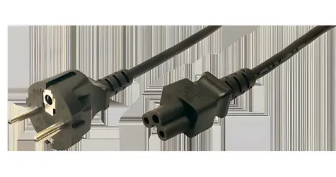 LogiLink CP093 černá / Napájecí kabel / Mickey (C5) - CEE7/7 / 1,8 m / 250V