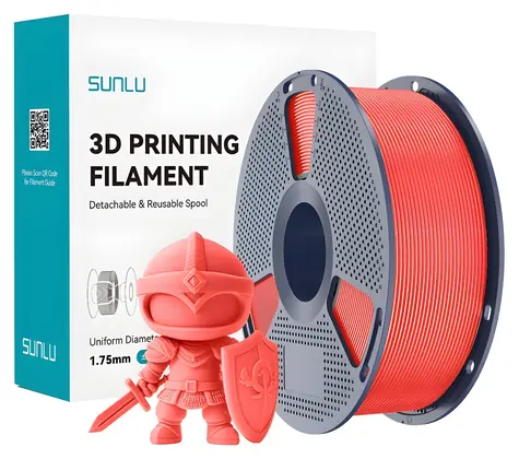 Sunlu Filament PLA+ třešňová / Struna pro 3D tiskárnu / PLA+ / 1,75 mm / 1 kg