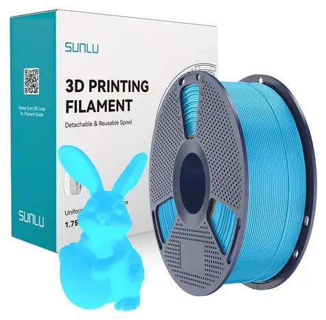 Sunlu PLA Glow TB modrá / Tisková struna / Svítí ve tmě / 1,75 mm / 1 kg