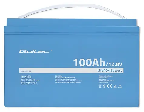 Qoltec Akumulátor LiFePO4 / Akumulátor / 12,8V / 100Ah / 1280Wh / BMS