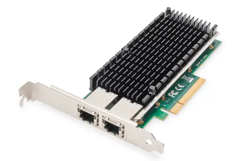 Digitus DN-10163 / Síťová karta / PCI Express 2.0 x8 / 2x 10Gb Ethernet / RJ-45 / Intel X540-BT2