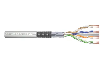 Digitus Instalační kabel CAT 6 SF-UTP šedá / Instalační kabel / AWG 26/7 / LSZH / 305 m / simplex
