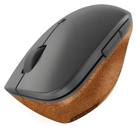 Lenovo Go Wireless Vertical šedá / Ergonomická bezdrátová myš / 6 tlačítek / Programovatelná tlačítka / 1x AA