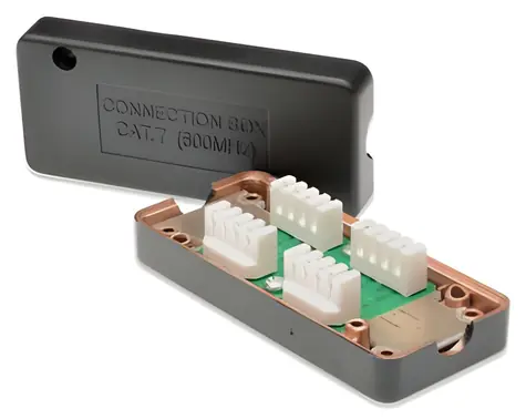 Digitus Spojovací box CAT7 stíněný / Spojovací box / LSA / 600 MHz / 26x35x80 mm