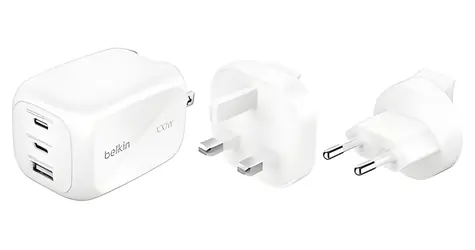 Belkin BOOST CHARGE PRO bílá / Nabíječka / 3x USB-C / 100W / PD / GaN / PPS
