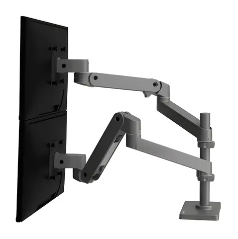 Ergotron LX Pro Dual Stacking Arm šedá / Stolní rameno pro 2 monitory