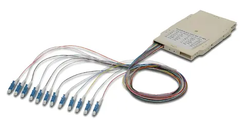 Digitus FO sestřihová kazeta 12x LC (APC) / Optická spojovací kazeta / Singlemode OS2 09/125 µm / LSZH
