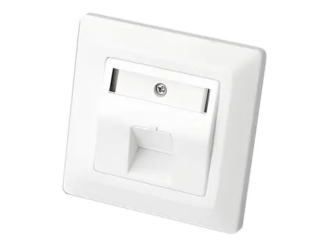 Digitus krytka pro keystone 1x RJ45 bílá / Krytka zásuvky / prachový kryt 80x80 mm / centrální destička