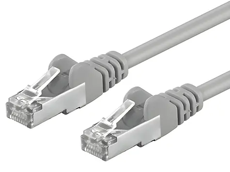 PremiumCord SFTP CAT6A 1m šedá / Patch kabel / RJ45-RJ45 / LSOH / AWG 26/7
