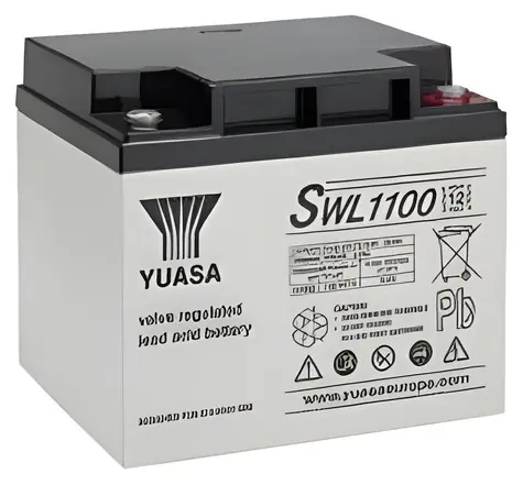 Yuasa SWL1100 / Olověná baterie / 12V / 40,6Ah / závit M5 / životnost 12 let