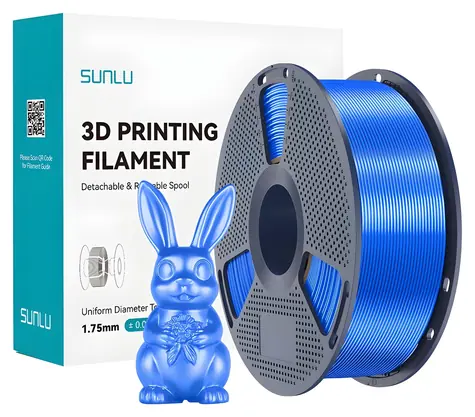 Sunlu PLA+ Silk modrá / Struna pro 3D tiskárnu / PLA / 1,75 mm / 1 kg