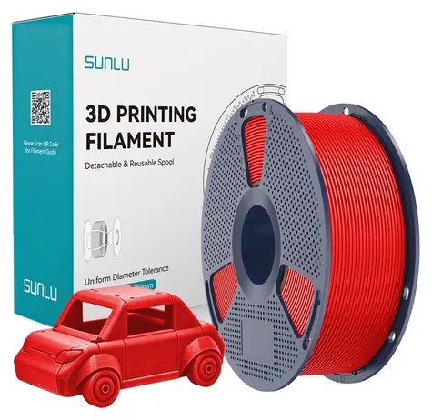 Sunlu PETG filament červený / Struna pro 3D tiskárnu / PETG / 1 kg
