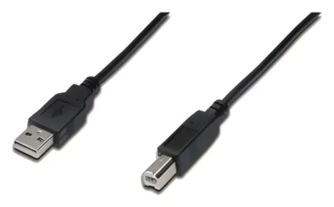 Digitus USB 2.0 kabel A-B černý 5 m / PC kabel USB / A(M) - B(M) / stíněný