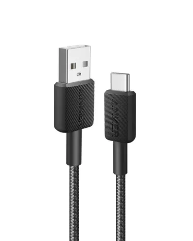 Anker 322 kabel černý / USB-A - USB-C / 1.8m / nylonový