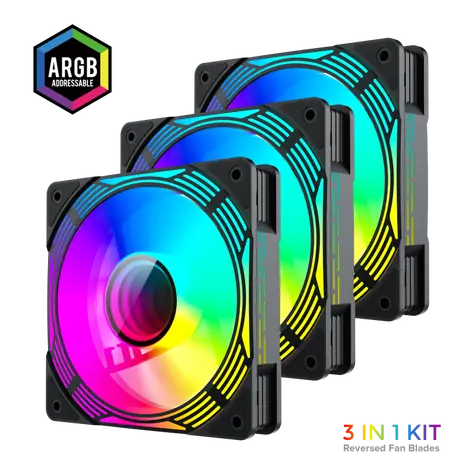 Gamemax KF300R černá / Ventilátor do PC skříně