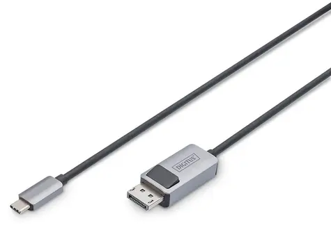 Digitus USB-C na DisplayPort adaptérový kabel černý / Redukce / USB-C / DisplayPort / Obousměrný