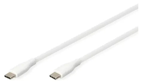 Digitus / USB-C kabel / silikonový / 2 m / bílá