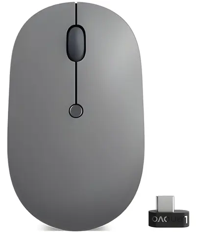 Lenovo Go černá / Bezdrátová myš / Optický senzor / 2400 dpi / USB dongle