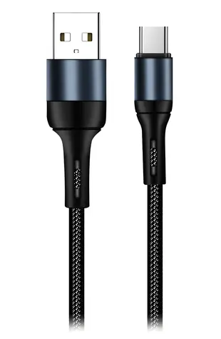 Colorway černá / Datový kabel / USB-A - USB-C / 2,4 A / 1 m