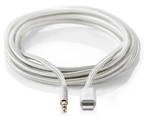Nedis PROFIGOLD Lightning - 3,5mm jack adaptér / Audio adaptér / MFi / nylon / 1m