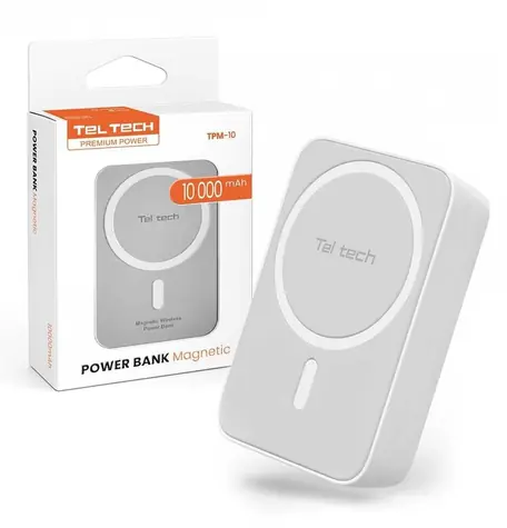 Teltech TPM-10 bílá / Power banka / 10 000 mAh