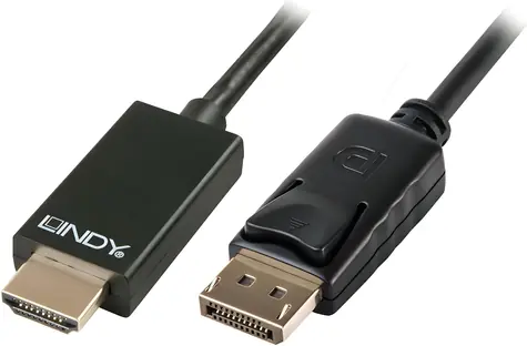 Lindy DisplayPort - HDMI černá / Kabel / 2 m / max. 4096 × 2160 px