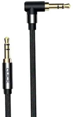 Quick / Kabel Jack 3,5 mm - 2x Jack 3,5 mm / 1 m / černá
