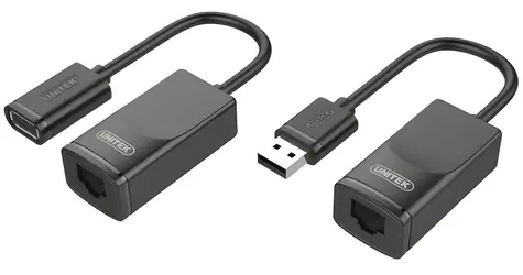 Unitek Y-UE01001 černá / Síťový adaptér / USB-A - RJ-45