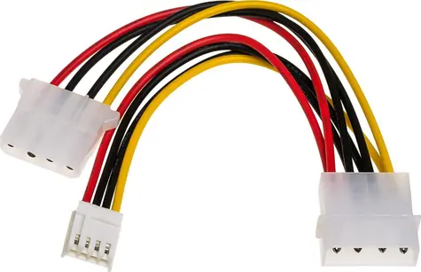 Akyga AK-CA-14 / Rozbočovací kabel Molex – 2x 4-pin / 0,15 m
