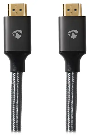 Nedis PROFIGOLD HDMI 2.1 5 m antracit / Kabel HDMI / 8K 60Hz / 48 Gbps / Pozlacené konektory