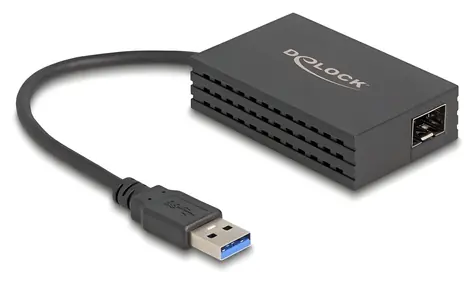 Delock Adaptér USB 3.0 na SFP černá / Síťová karta / Gigabit LAN / 1x SFP port