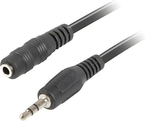 Lanberg CA-MJFJ-10CC-0015-BK černá / Audio kabel / Jack 3.5mm (M) - Jack 3.5mm (M) / 1,5 m