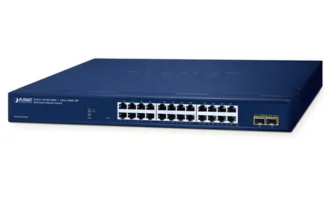 Planet GS-2210-24T2S / Switch / 24x 1Gb RJ-45 / 2x 1Gb SFP / L2 / QoS