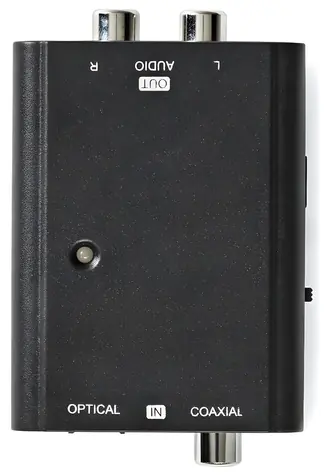 Nedis převodník digitálního audia na RCA / Audio převodník / Toslink/RCA vstup / 2x RCA výstup / USB napájení
