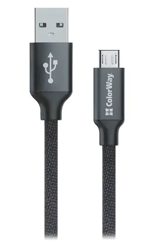 Colorway černá / Datový kabel / USB-A - Micro USB / 2,1 A / 1 m