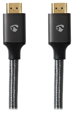 Nedis ProfiGold antracit / Kabel HDMI / 8K 60Hz / 48 Gbps / Ethernet / 2 m