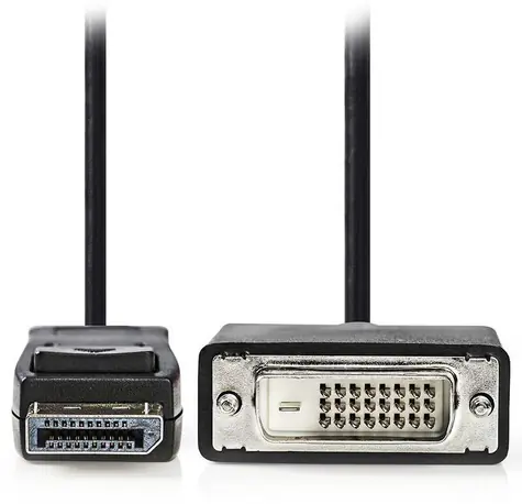 Nedis redukce DisplayPort - DVI-D černá / Redukce / DisplayPort - 24+1pinová DVI-D / 2 m