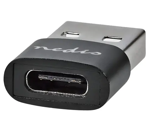 Nedis USB adaptér USB-A konektor - USB-C zásuvka černá / Redukce / USB 2.0 / 480 Mbit/s
