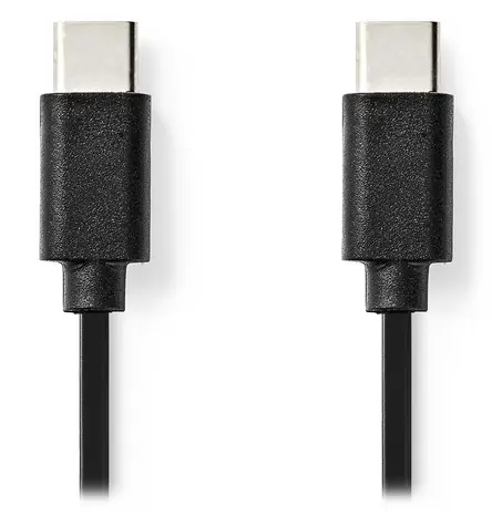 Nedis kabel USB-C - USB-C černý / Kabel USB / USB 2.0 / 1 m