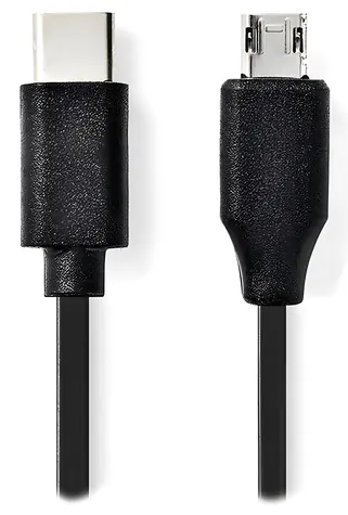 Nedis kabel USB-C - Micro-B černý / Kabel USB / USB 2.0 / 1 m