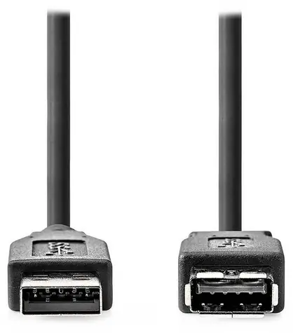 Nedis USB-A - USB-A 1 m černá / Prodlužovací kabel / USB 3.2 Gen 1 / 5 Gbps
