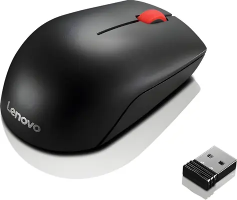 Lenovo Essential černá / Myš / Bezdrátová / Optická / 1 000 DPI / USB