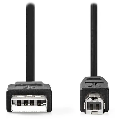 NEDIS kabel USB 2.0 A-B černý / Kabel USB / USB-A - USB-B / k tiskárně / 1 m