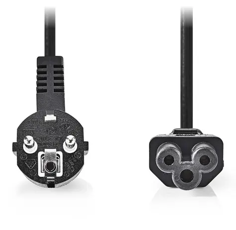 Nedis napájecí kabel Typ F(M) - IEC-320-C5(F) trojlístek černá / Napájecí kabel / 10A / 5m