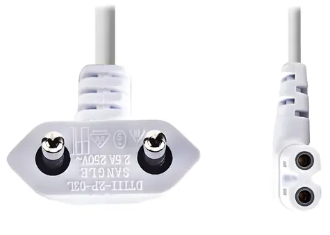 NEDIS napájecí kabel Euro - IEC-320-C7 bílý / Napájecí kabel / úhlový-úhlový / 3 m
