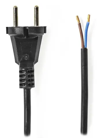 Nedis Napájecí kabel k vysavači CEE 7/17 černý / Napájecí kabel / 7 m / 250 V AC / PVC