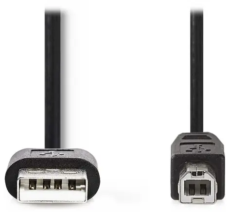 Nedis USB-A - USB-B kabel černá / Kabel / USB 2.0 / K tiskárně / 3 m