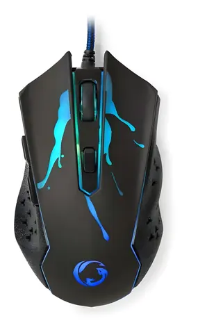 Nedis GMWD210BK černá / Herní myš / Drátová / 3600 DPI / 6 tlačítek / USB