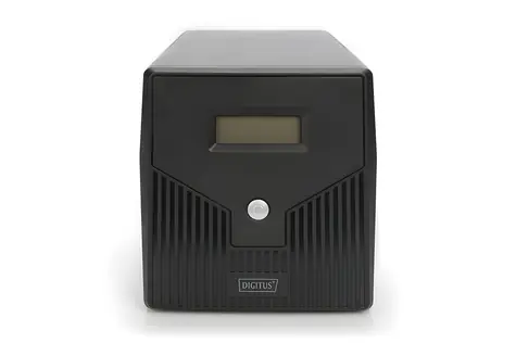 DIGITUS Line-Interactive UPS / 1500VA/900W / 12V/9Ah 2x baterie / 4x Schuko / USB / RS232 / RJ45 / LCD