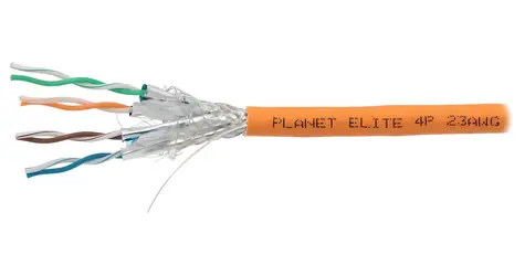 Planet Elite SFTP Cat7 oranžová / Instalační kabel / 4pár / 600MHz / LS0H / B2ca-s1,d1,a1 / 500m